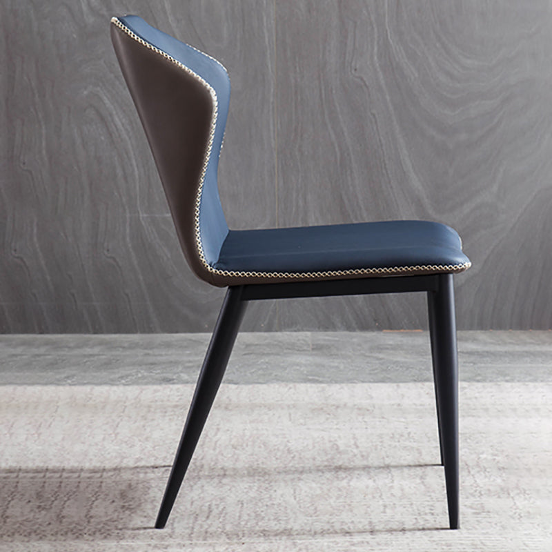 Modern Style Faux Leather Side Chair Wingback Arm Chair for Dining Room