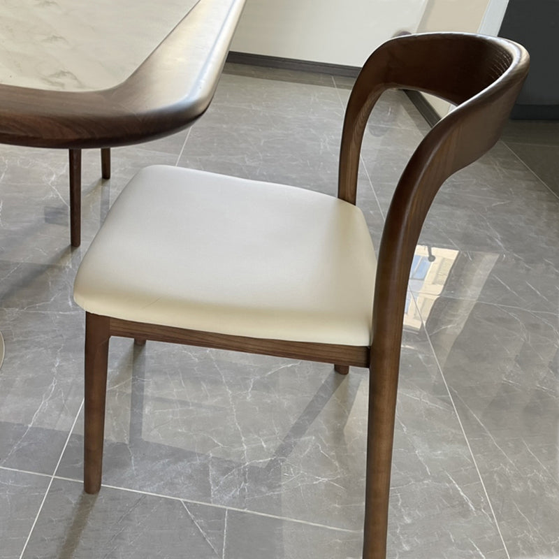 Contemporary Dining Room Solid Wood Side Chair Open Back Dining Side Chair