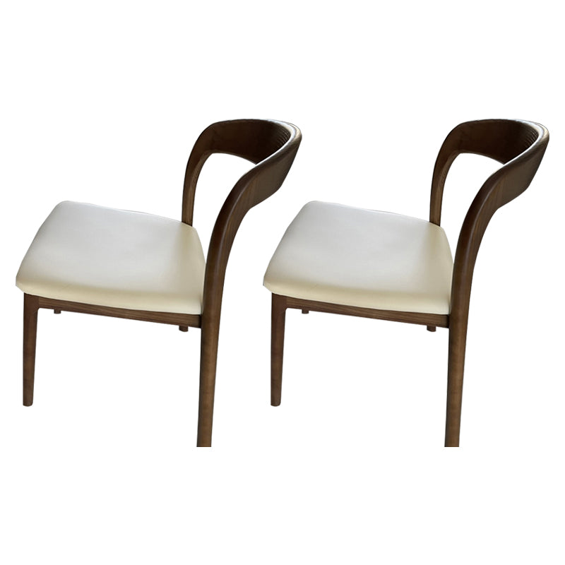 Contemporary Dining Room Solid Wood Side Chair Open Back Dining Side Chair