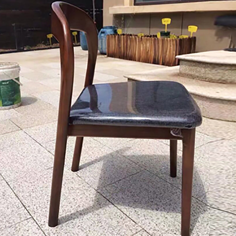 Contemporary Dining Room Solid Wood Side Chair Open Back Dining Side Chair