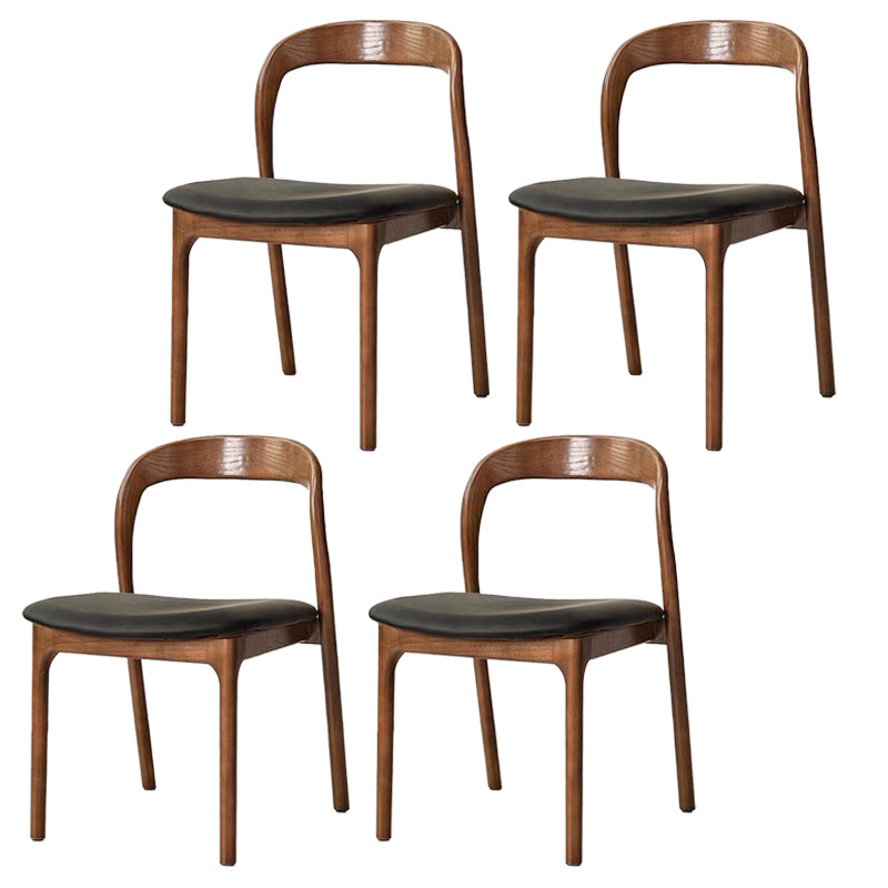 Contemporary Dining Room Solid Wood Side Chair Open Back Dining Side Chair