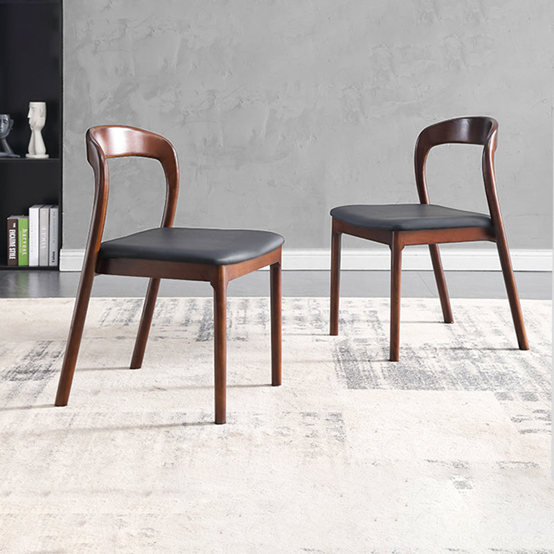 Contemporary Dining Room Solid Wood Side Chair Open Back Dining Side Chair