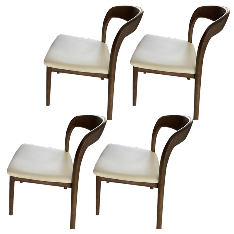 Contemporary Dining Room Solid Wood Side Chair Open Back Dining Side Chair