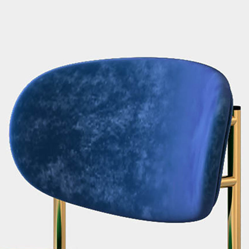 Modern Style Metal Chair Open Back Dining Side Chair with Upholstered