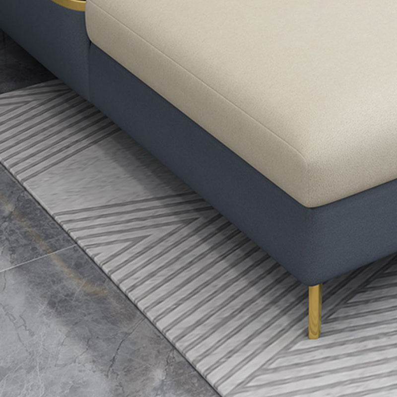 124.01" L x 70.86" W x 35.43" H Faux Leather Sectional Pillow Top Arm Sofa and Chaise