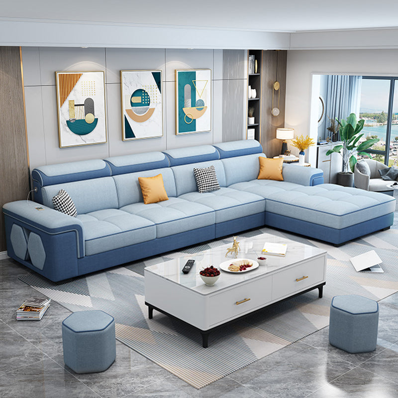 Modern 70 "D L-vormig Sectional Right Sofa met omkeerbare chaise voor woonkamer