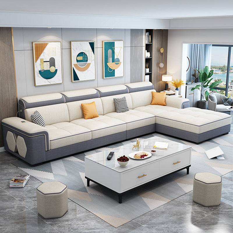 Modern 70 "D L-vormig Sectional Right Sofa met omkeerbare chaise voor woonkamer