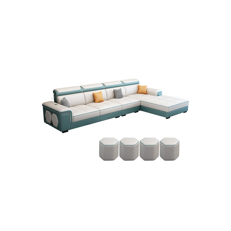 Divano a destra sezionale a forma di L contemporanea con chaise reversibile