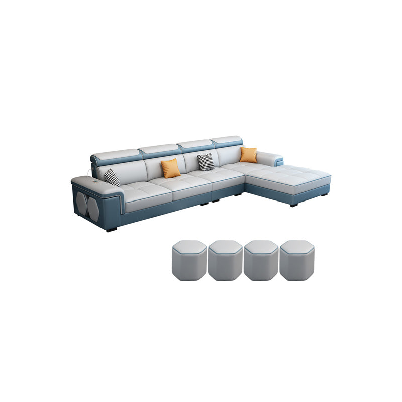 Divano a destra sezionale a forma di L contemporanea con chaise reversibile