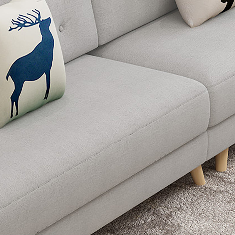 Tessuto grigio moderno/divano standard in pelle finta braccio quadrato di divano trapuntato