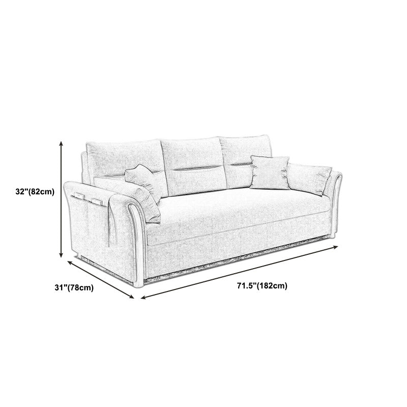 Fabric Sofa Bed Settee Furniture Flared Arm Latex Filled Sofa