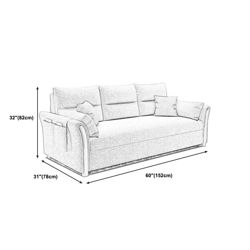 Fabric Sofa Bed Settee Furniture Flared Arm Latex Filled Sofa