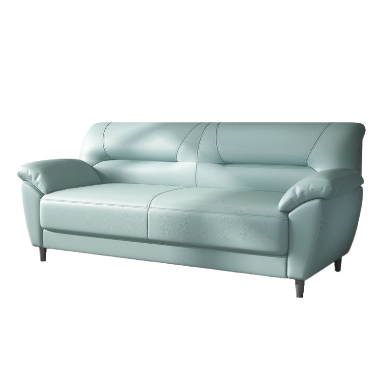 Polish Finish Sofa Pure Color Pillow Top Arm Sofa For Bonus Room