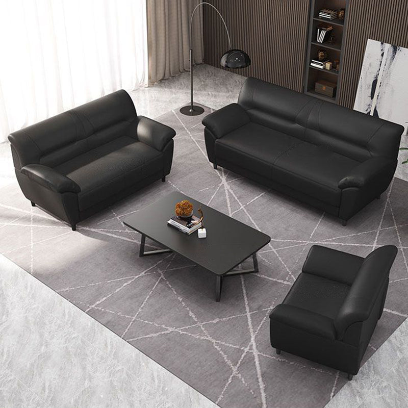 Polish Finish Sofa Pure Color Pillow Top Arm Sofa For Bonus Room