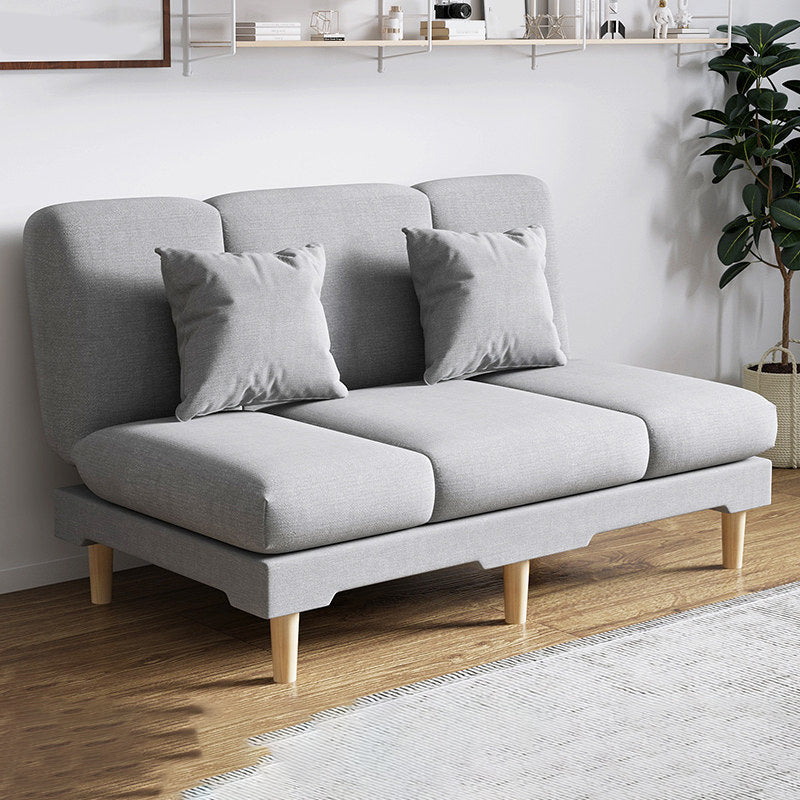 Armless Slpeeper Sofa Azure/Yellow/Grey Linen 31.5" High Sofa