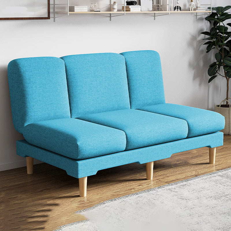 Armless Slpeeper Sofa Azure/Gelb/graues Leinen 31,5 "Hochfrostsofa