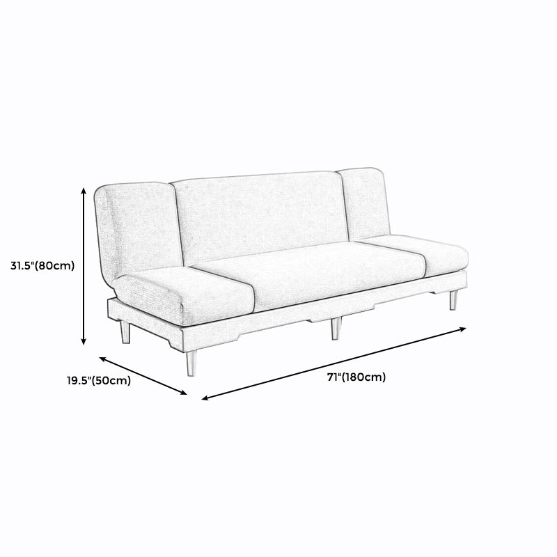 Armless Slpeeper Sofa Azure/Yellow/Grey Linen 31.5" High Sofa