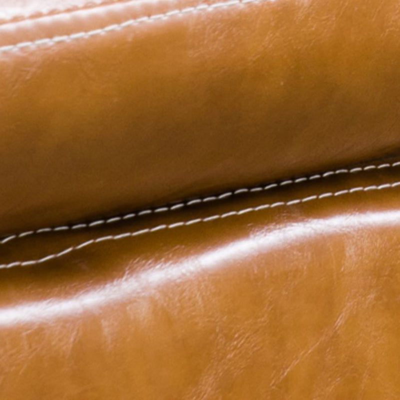 Tufted Square Arm Sofa Mid Century Modern 30.7" H Faux Leather Sofa