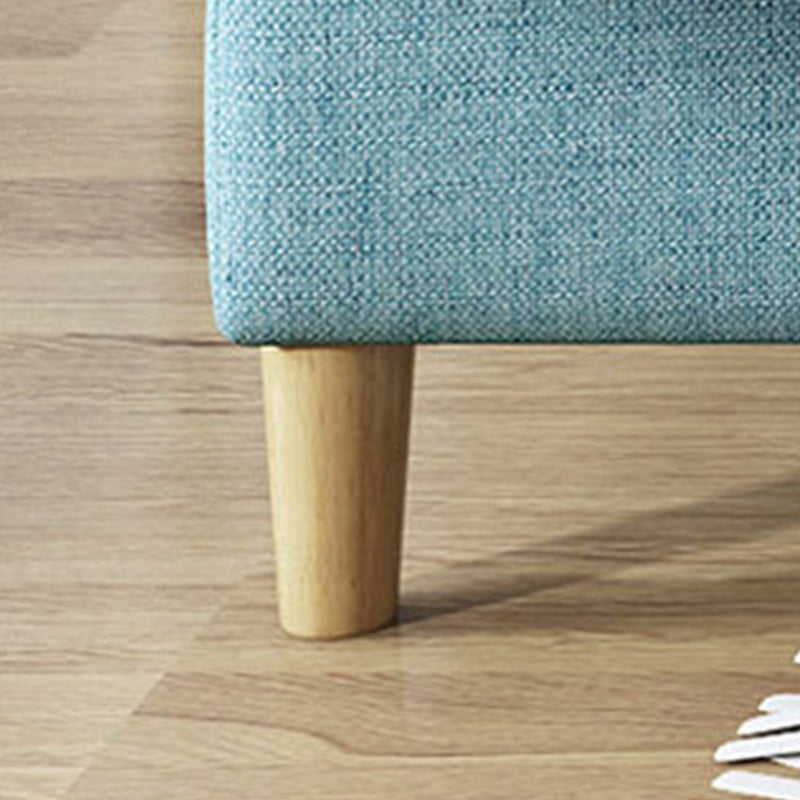 Fabric et faux cuir carré meubles de canapé avec 2 oreillers
