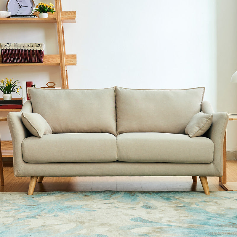 Lose Rückenhöhle Armsofa Nordic 30,7 "H -Leinen -Slipbeschichtungssofa