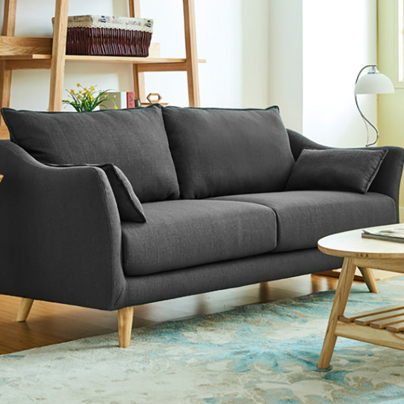 Lose Rückenhöhle Armsofa Nordic 30,7 "H -Leinen -Slipbeschichtungssofa