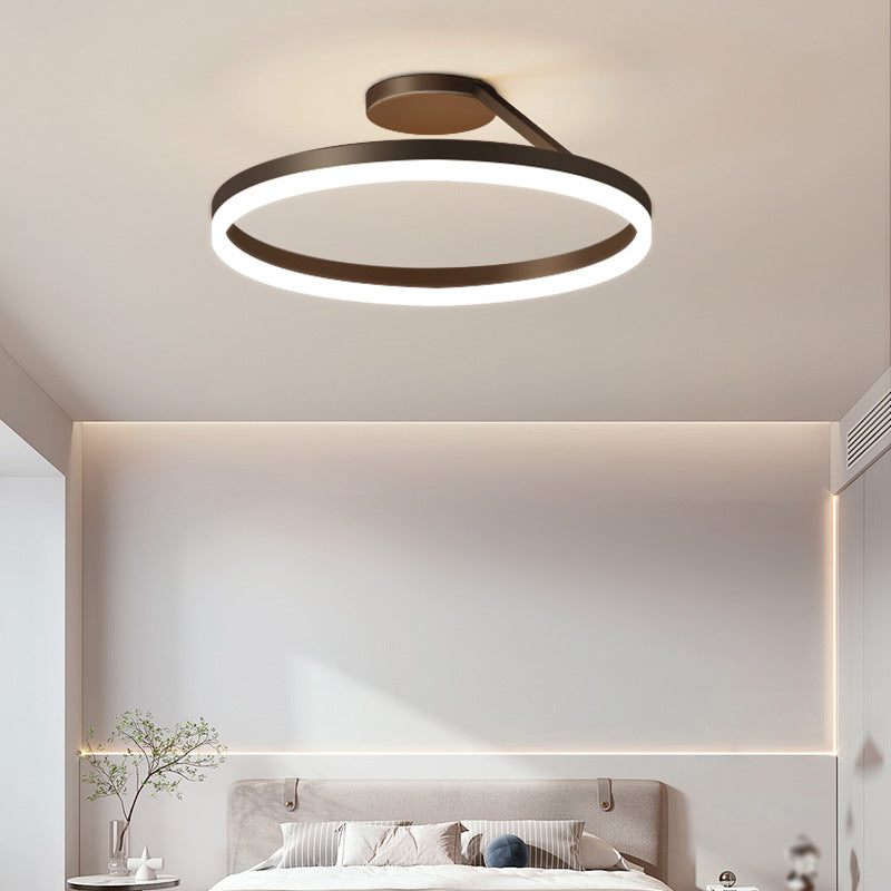 Zeitgenössische kreisförmige Flush -Leuchten Metall 1 Licht Spülhalterende Deckenleuchte