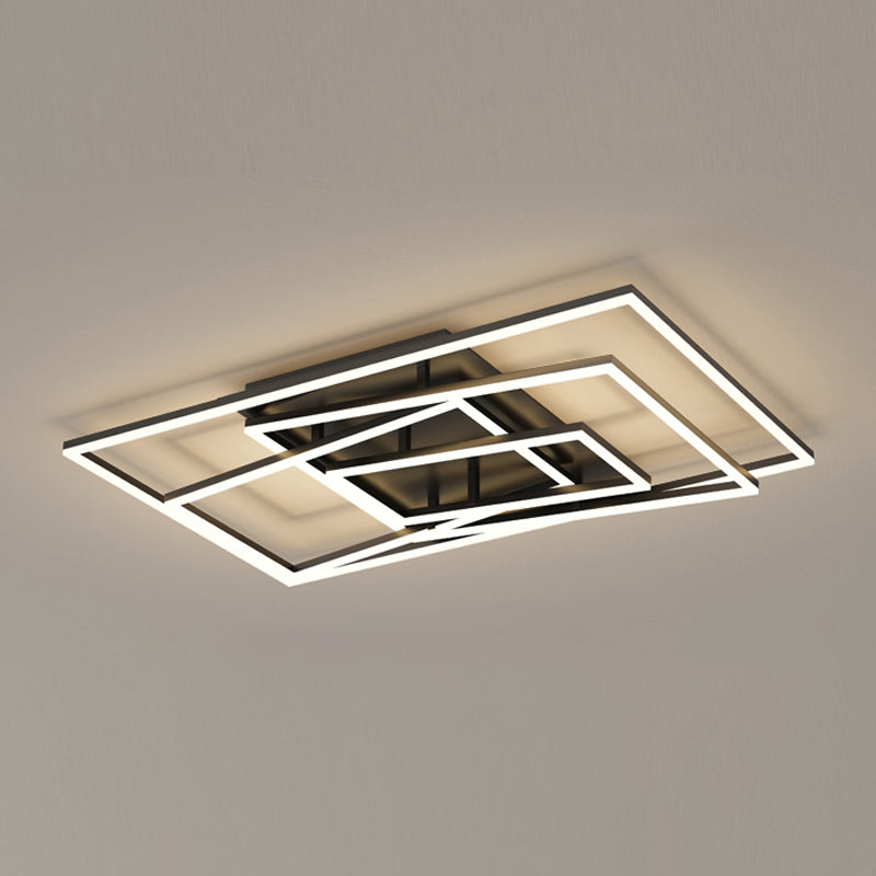 Lampada a filo contemporaneo geometrico 4 lampade a filo in metallo in metallo in nero