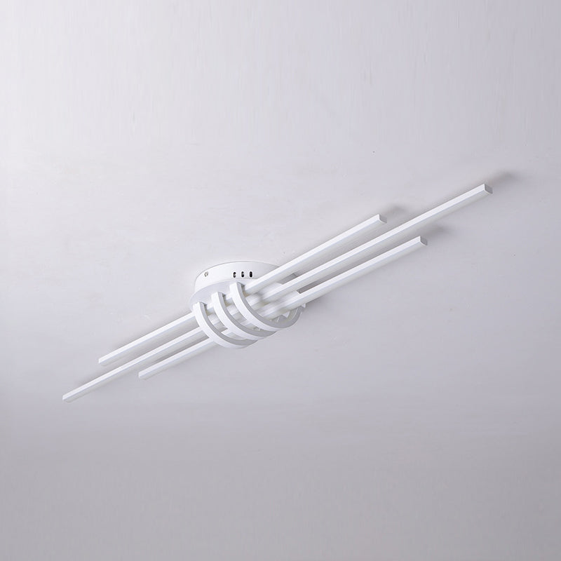 Lámpara de luz de descarga contemporánea lineal 6 lámparas de montaje de lavado de metal ligero