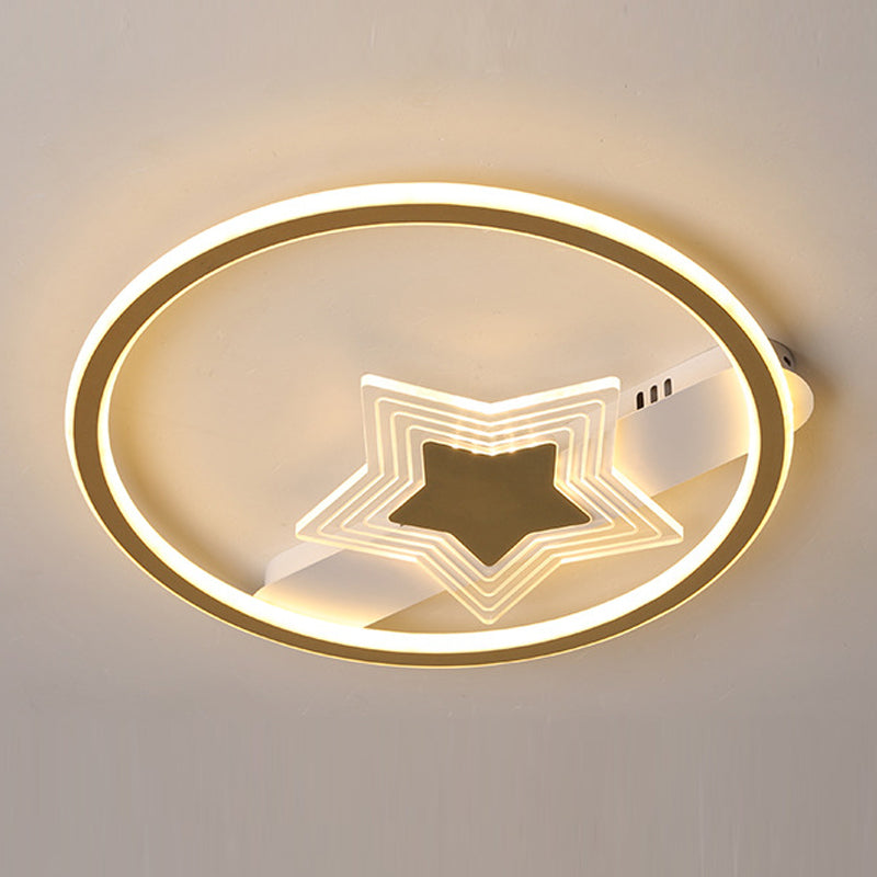 Luminaires modernes en métal étoilé 2 lampes à monture à chasse d'eau légère pour chambre à coucher