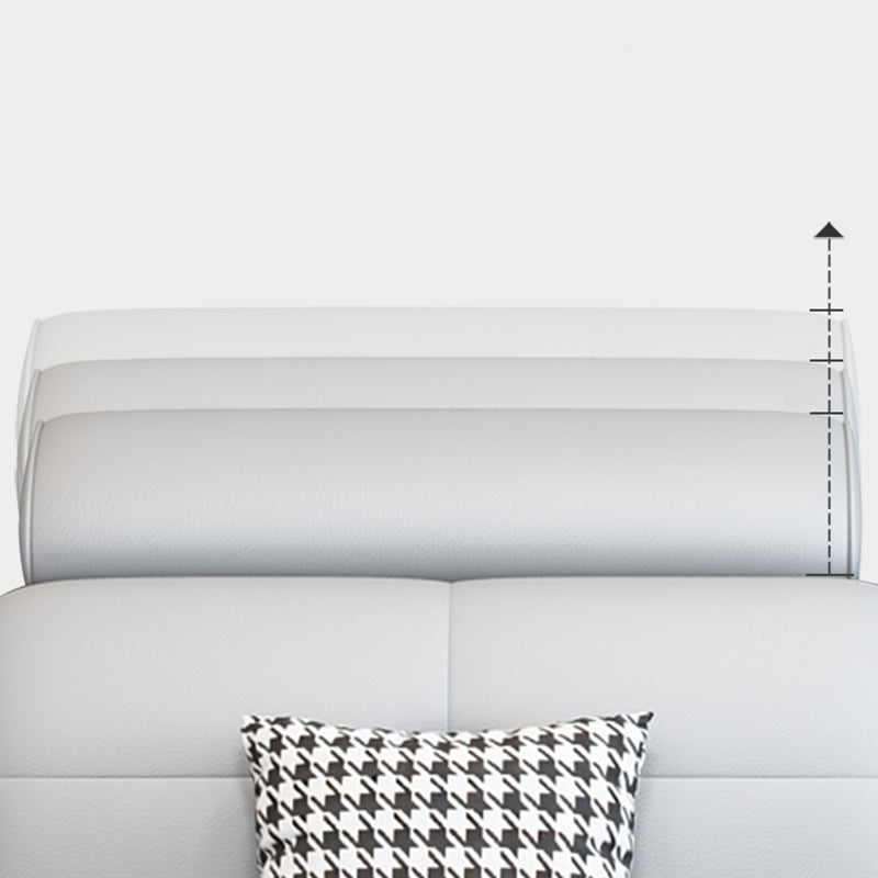 Moderno 71 "d sezionale divano in finta pelle/lino con chaise e archiviazione reversibili