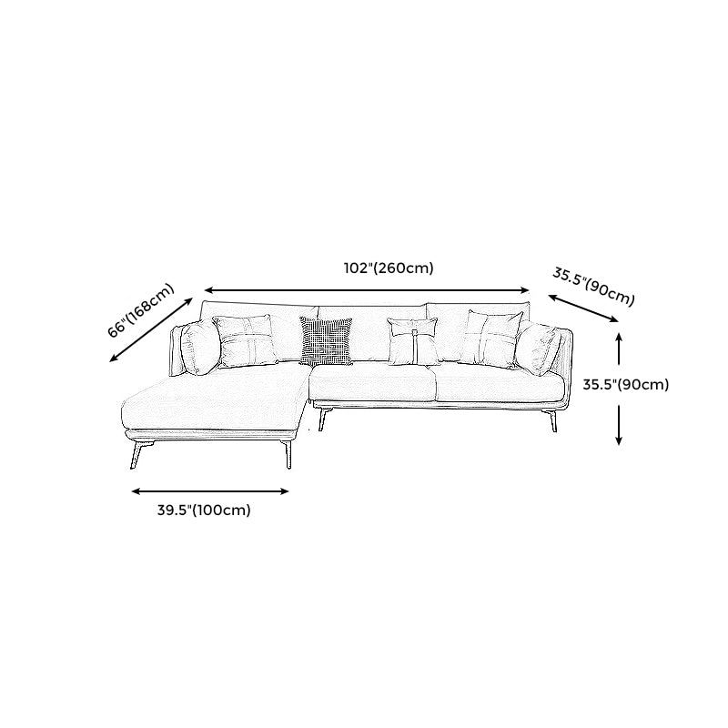 Contemporary Faux Leather Pillow Top Arm Sofa/Sectional Pillowed Back Cushions