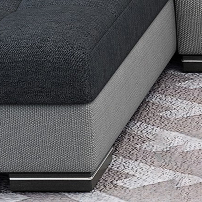 Adjustable 135.82" D x 70.86" W x 33.46" H Pillow Top Arm Sectional Pillowed Back Cushions