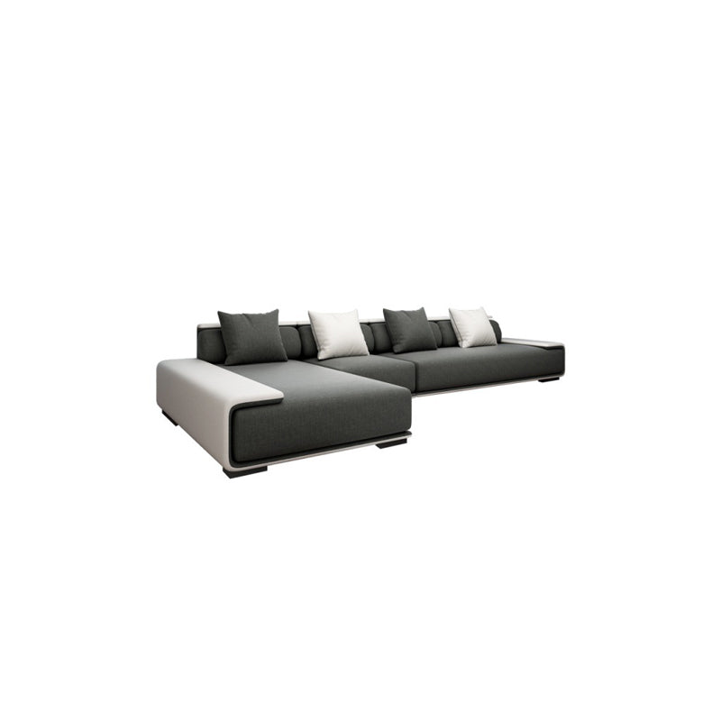 70.87"W Contemporary Square Arm Sectionals with Pillowed Back Cushions