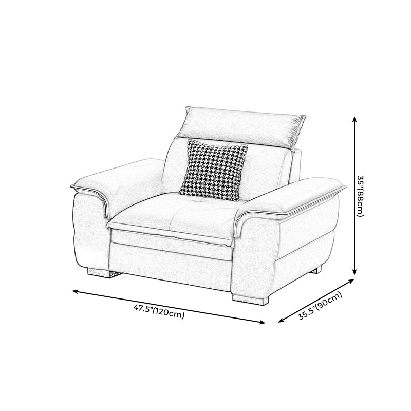 Grey Pillowed Back Cushions Furniture Sectionals with Pillows