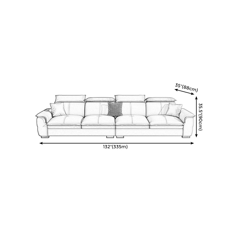 Grey Pillowed Back Cushions Furniture Sectionals with Pillows