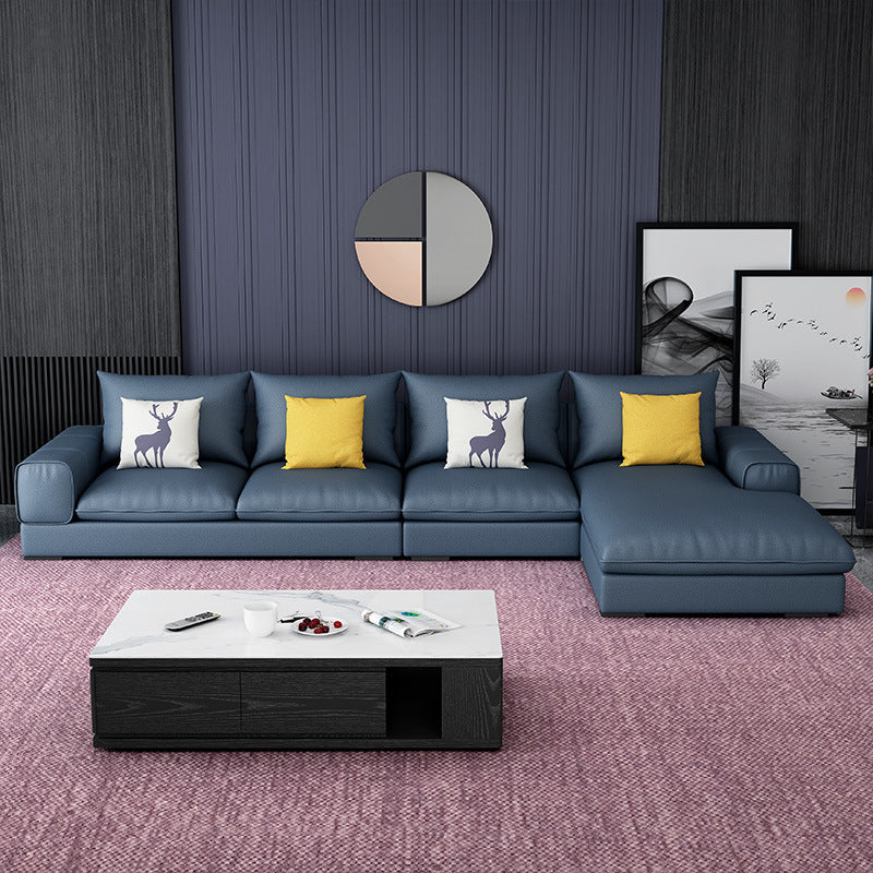 70"D Square Arms Sectionals with Removable Cushions for Living Room and Apartment