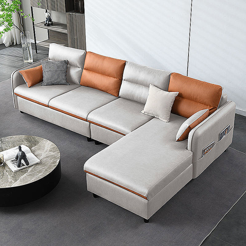 Contemporary Right Hand Facing Sectional with Storage for Four People