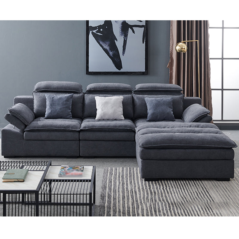 Modern Modular Reversible Sectional with High Back for Apartment