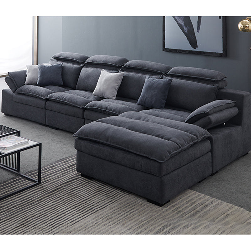 Modern Modular Reversible Sectional with High Back for Apartment
