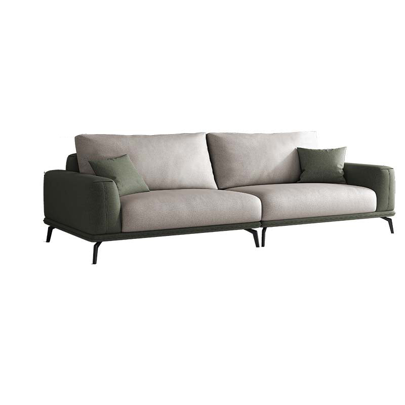 Stain-Resistant Faux Leather Square Arm Sofa/Sectional for Living Room