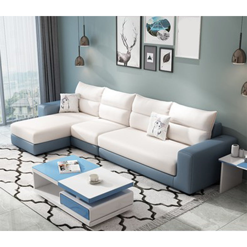 106.3"L x 57.09"W x 27.6"H 4-Seat Cushion Back Sectionals with Slipcover