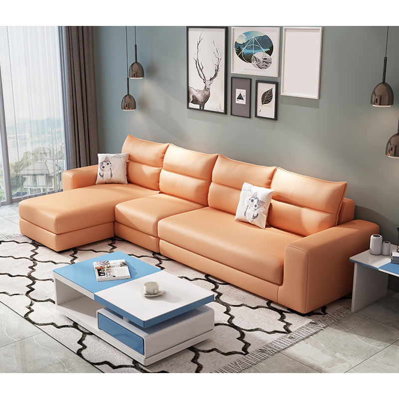 106.3"L x 57.09"W x 27.6"H 4-Seat Cushion Back Sectionals with Slipcover