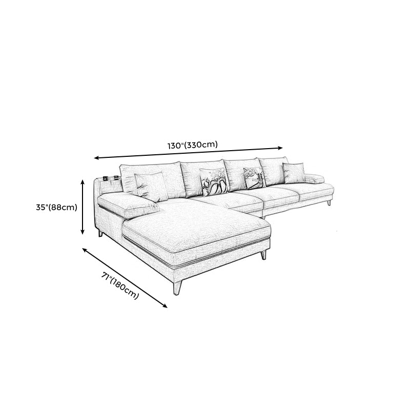 34,6 "cuscino contemporaneo sezionale del braccio top alto.