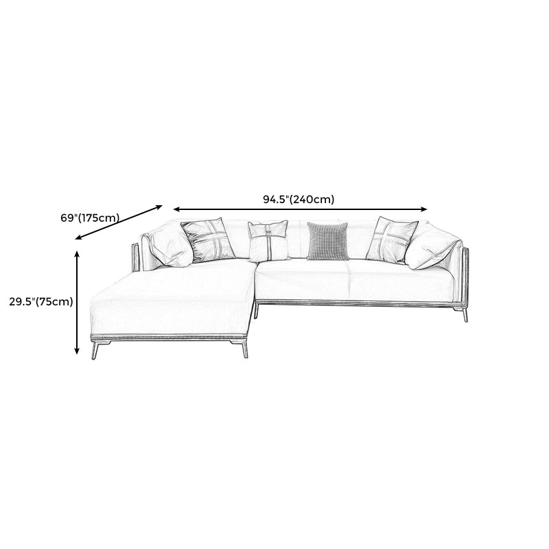 Vlekbestendige faux lederen sofa/sectionele met gekussen achterste kussens voor woonkamer