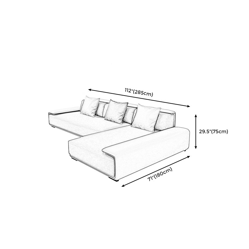 Sezione sezionale a bracciole senza bracciole in pelle faux sezionale resistente alle macchie per soggiorno