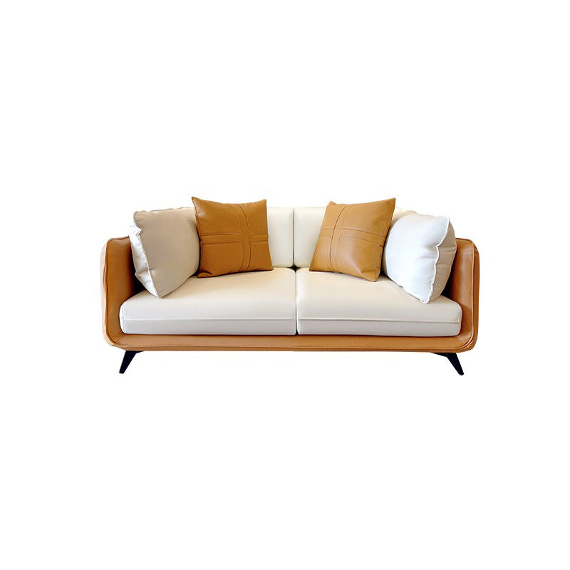 Contemporary Stain-Resistant Faux Leather Square Arm Sofa/Sectional for Living Room