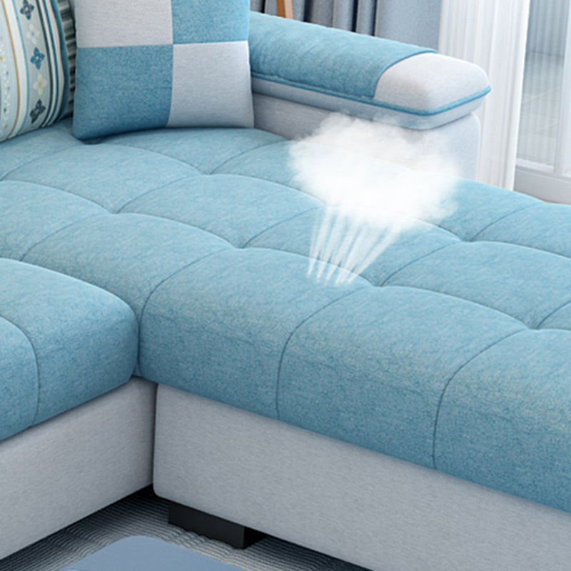 Square Arm Sectionals 106.3"D x 57"W x 35.43"H High Back Sofa with Storage