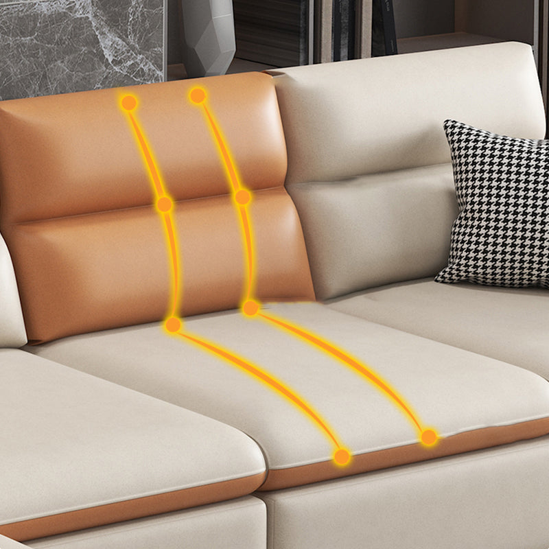 Right Hand Facing L-shape Sectional with Recessed Arm for Living Room