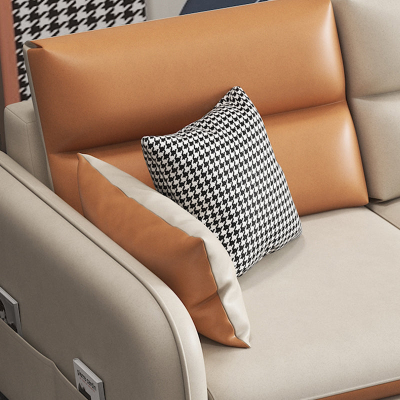 Right Hand Facing L-shape Sectional with Recessed Arm for Living Room