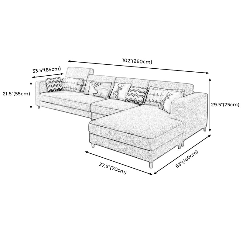 Faux Leather Contemporary Modular Sectional per quattro persone con archiviazione